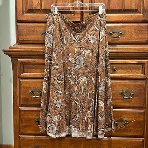 J. Jill Paisley Midi Skirt Size Large L